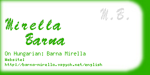 mirella barna business card